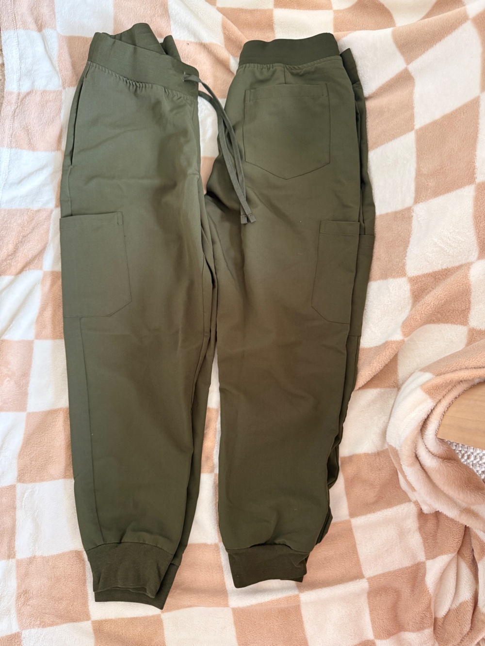 Women's Olive Green Drawstring Jogger Pants